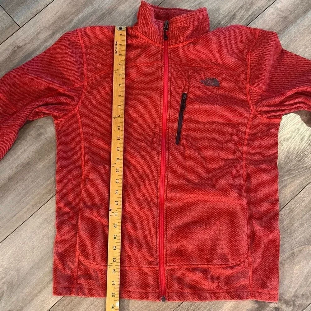 The North Face Mens Red  Full Zip Fleece Jacket Medium M